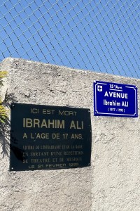 Ibrahim Ali est mort ici, victime d'un crime raciste